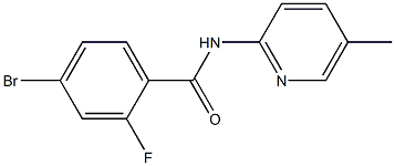 4-bromo-2-fluoro-N-(5-methylpyridin-2-yl)benzamide Struktur