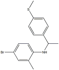 4-bromo-2-methyl-N-{1-[4-(methylsulfanyl)phenyl]ethyl}aniline Struktur