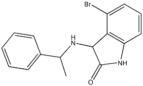 4-bromo-3-[(1-phenylethyl)amino]-2,3-dihydro-1H-indol-2-one Struktur