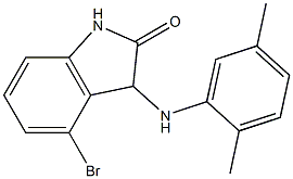 4-bromo-3-[(2,5-dimethylphenyl)amino]-2,3-dihydro-1H-indol-2-one Struktur