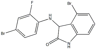 4-bromo-3-[(4-bromo-2-fluorophenyl)amino]-2,3-dihydro-1H-indol-2-one Struktur