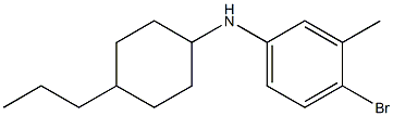 4-bromo-3-methyl-N-(4-propylcyclohexyl)aniline Struktur