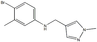 4-bromo-3-methyl-N-[(1-methyl-1H-pyrazol-4-yl)methyl]aniline Struktur