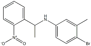 4-bromo-3-methyl-N-[1-(2-nitrophenyl)ethyl]aniline Struktur