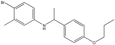 4-bromo-3-methyl-N-[1-(4-propoxyphenyl)ethyl]aniline Struktur