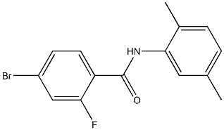 4-bromo-N-(2,5-dimethylphenyl)-2-fluorobenzamide Struktur