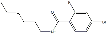 4-bromo-N-(3-ethoxypropyl)-2-fluorobenzamide Struktur