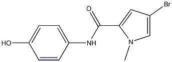 4-bromo-N-(4-hydroxyphenyl)-1-methyl-1H-pyrrole-2-carboxamide Struktur