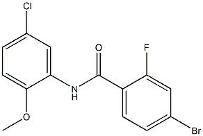 4-bromo-N-(5-chloro-2-methoxyphenyl)-2-fluorobenzamide Struktur