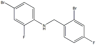 4-bromo-N-[(2-bromo-4-fluorophenyl)methyl]-2-fluoroaniline Struktur