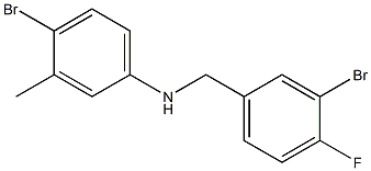 4-bromo-N-[(3-bromo-4-fluorophenyl)methyl]-3-methylaniline Struktur