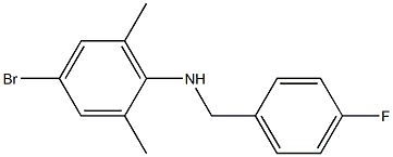 4-bromo-N-[(4-fluorophenyl)methyl]-2,6-dimethylaniline Struktur