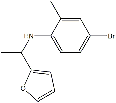 4-bromo-N-[1-(furan-2-yl)ethyl]-2-methylaniline Struktur