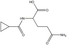 4-carbamoyl-2-(cyclopropylformamido)butanoic acid Struktur