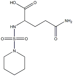 4-carbamoyl-2-[(piperidine-1-sulfonyl)amino]butanoic acid Struktur