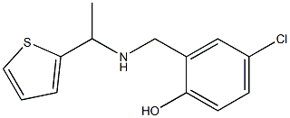 4-chloro-2-({[1-(thiophen-2-yl)ethyl]amino}methyl)phenol Struktur