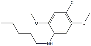 4-chloro-2,5-dimethoxy-N-pentylaniline Struktur