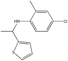 4-chloro-2-methyl-N-[1-(thiophen-2-yl)ethyl]aniline Struktur