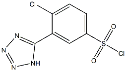 4-chloro-3-(1H-tetrazol-5-yl)benzenesulfonyl chloride Struktur