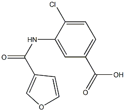 4-chloro-3-(3-furoylamino)benzoic acid Struktur