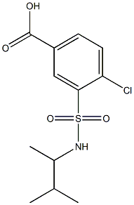 4-chloro-3-[(3-methylbutan-2-yl)sulfamoyl]benzoic acid Struktur