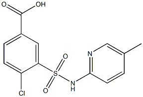 4-chloro-3-[(5-methylpyridin-2-yl)sulfamoyl]benzoic acid Struktur