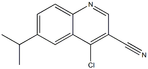 4-chloro-6-(propan-2-yl)quinoline-3-carbonitrile Struktur