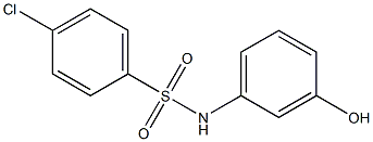 4-chloro-N-(3-hydroxyphenyl)benzene-1-sulfonamide Struktur