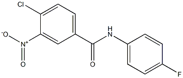 4-chloro-N-(4-fluorophenyl)-3-nitrobenzamide Struktur