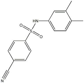 4-cyano-N-(3,4-dimethylphenyl)benzene-1-sulfonamide Struktur