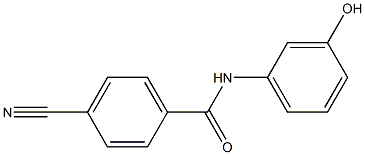 4-cyano-N-(3-hydroxyphenyl)benzamide Struktur