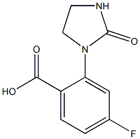 4-fluoro-2-(2-oxoimidazolidin-1-yl)benzoic acid Struktur