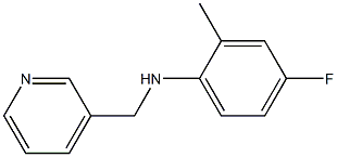 4-fluoro-2-methyl-N-(pyridin-3-ylmethyl)aniline Struktur