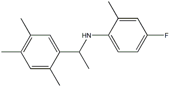 4-fluoro-2-methyl-N-[1-(2,4,5-trimethylphenyl)ethyl]aniline Struktur