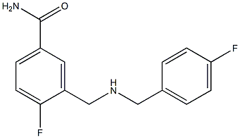 4-fluoro-3-({[(4-fluorophenyl)methyl]amino}methyl)benzamide Struktur