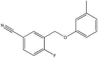 4-fluoro-3-(3-methylphenoxymethyl)benzonitrile Struktur