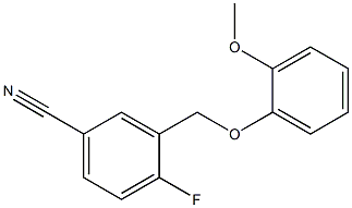 4-fluoro-3-[(2-methoxyphenoxy)methyl]benzonitrile Struktur