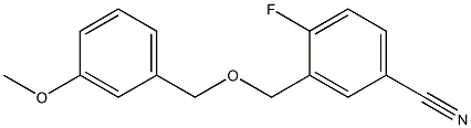 4-fluoro-3-{[(3-methoxybenzyl)oxy]methyl}benzonitrile Struktur