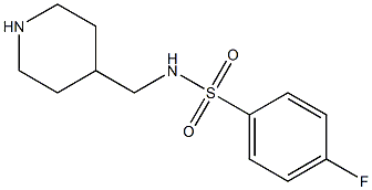 4-fluoro-N-(piperidin-4-ylmethyl)benzene-1-sulfonamide Struktur