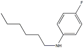 4-fluoro-N-hexylaniline Struktur