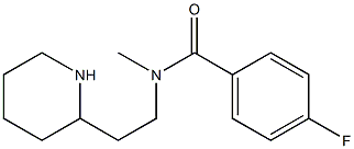 4-fluoro-N-methyl-N-[2-(piperidin-2-yl)ethyl]benzamide Struktur