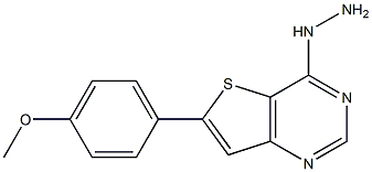 4-hydrazino-6-(4-methoxyphenyl)thieno[3,2-d]pyrimidine Struktur