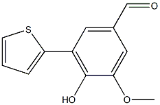 4-hydroxy-3-methoxy-5-thien-2-ylbenzaldehyde Struktur