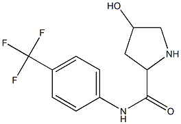 4-hydroxy-N-[4-(trifluoromethyl)phenyl]pyrrolidine-2-carboxamide Struktur