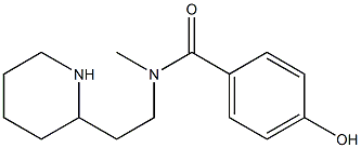 4-hydroxy-N-methyl-N-[2-(piperidin-2-yl)ethyl]benzamide Struktur