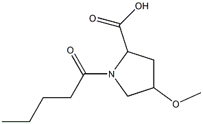 4-methoxy-1-pentanoylpyrrolidine-2-carboxylic acid Struktur