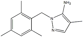 4-methyl-1-[(2,4,6-trimethylphenyl)methyl]-1H-pyrazol-5-amine Struktur