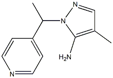 4-methyl-1-[1-(pyridin-4-yl)ethyl]-1H-pyrazol-5-amine Struktur