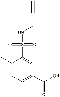 4-methyl-3-(prop-2-yn-1-ylsulfamoyl)benzoic acid Struktur