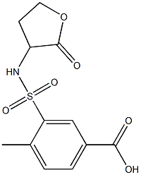 4-methyl-3-[(2-oxooxolan-3-yl)sulfamoyl]benzoic acid Struktur